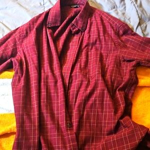 George plaid button up